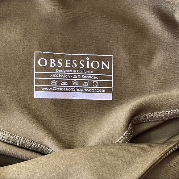 Obsession Shapewear Leggings Scrunched Butt Olive Size Large - Picture 9 of 10